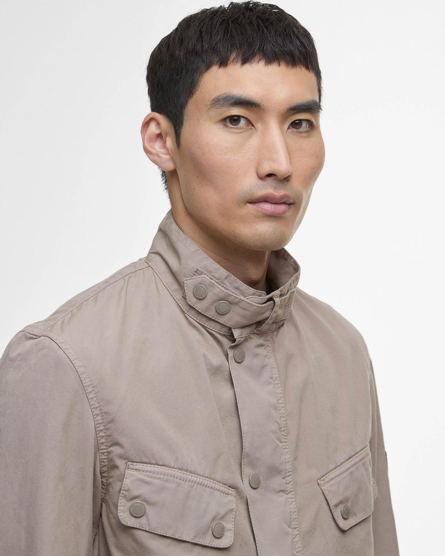 Barbour International Duke Cotton Mens Casual Jacket - Timberwolf