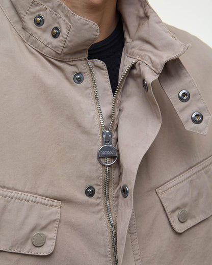 Barbour International Duke Cotton Mens Casual Jacket - Timberwolf