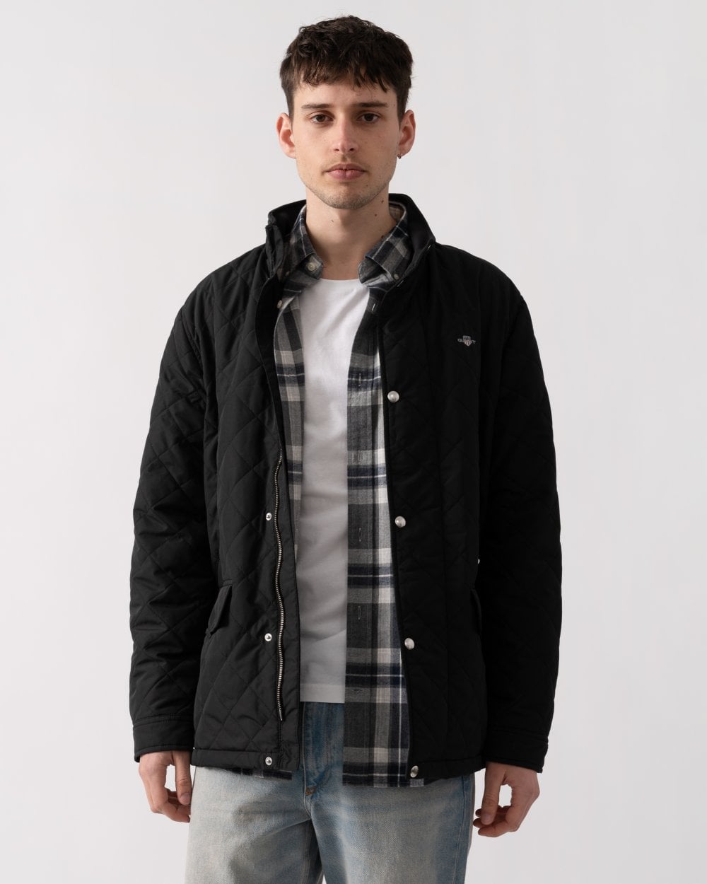 GANT Mens Quilted Windcheater Mid Jacket - 5 Black