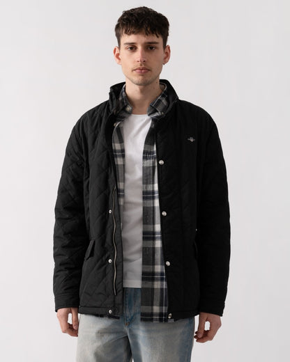 GANT Mens Quilted Windcheater Mid Jacket - 5 Black