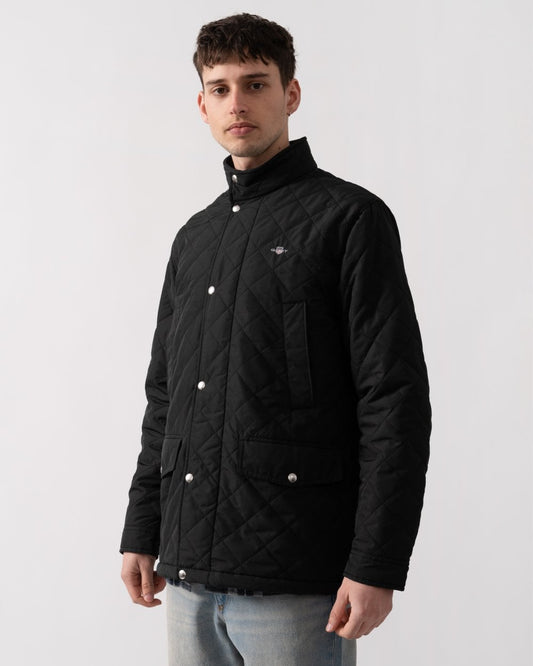 GANT Mens Quilted Windcheater Mid Jacket - 5 Black