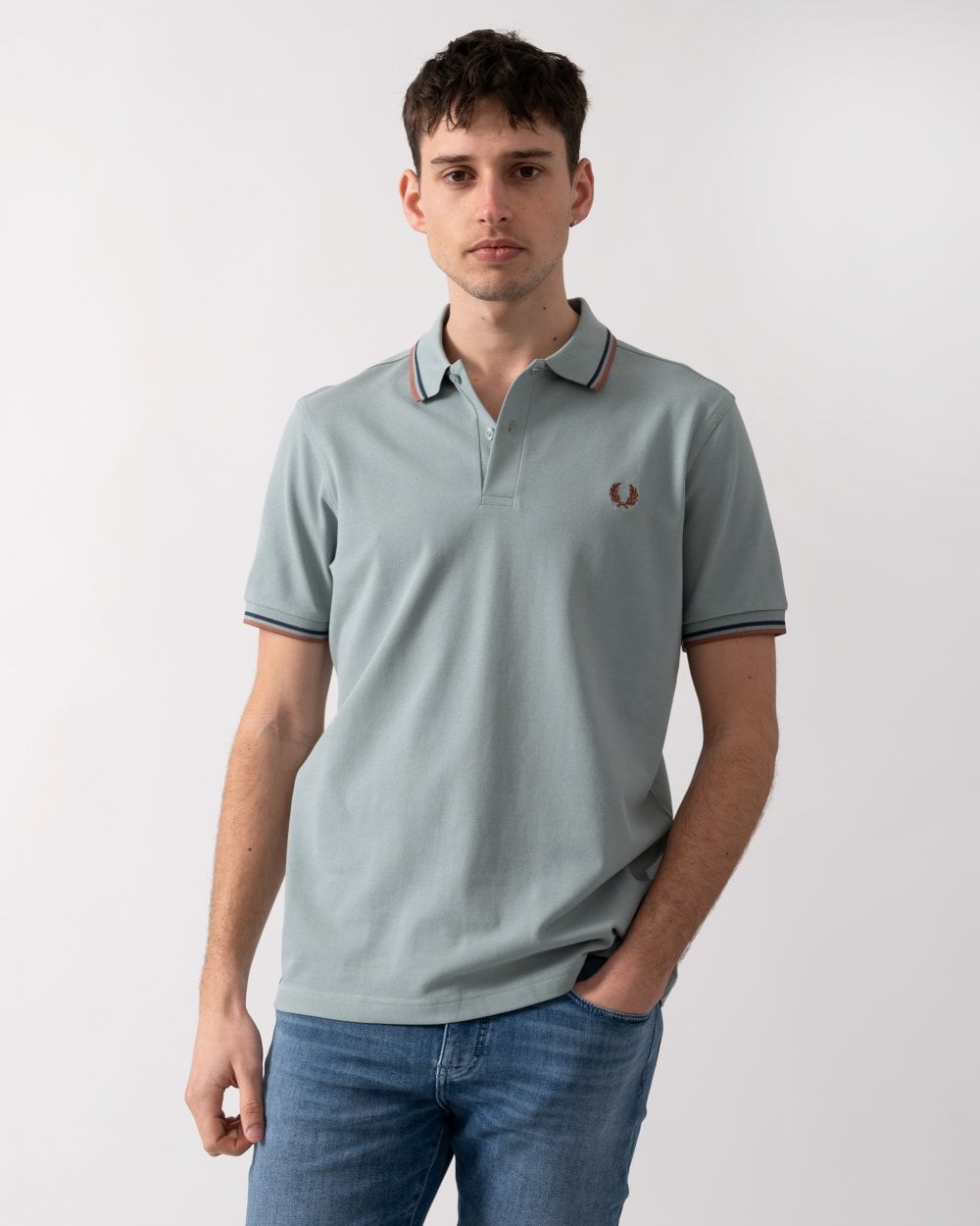 Fred Perry Mens Twin Tipped Signature Polo Shirt S/S 25
