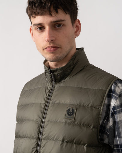Belstaff Mens Lightweight Down Circuit Gilet - Surplus Green