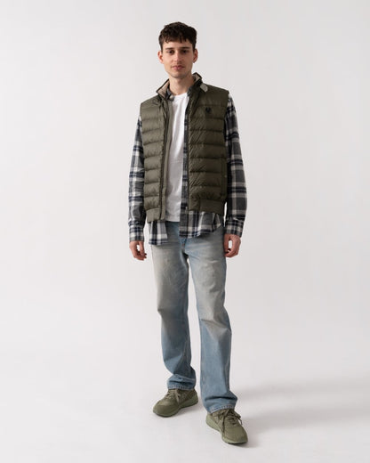 Belstaff Mens Lightweight Down Circuit Gilet - Surplus Green