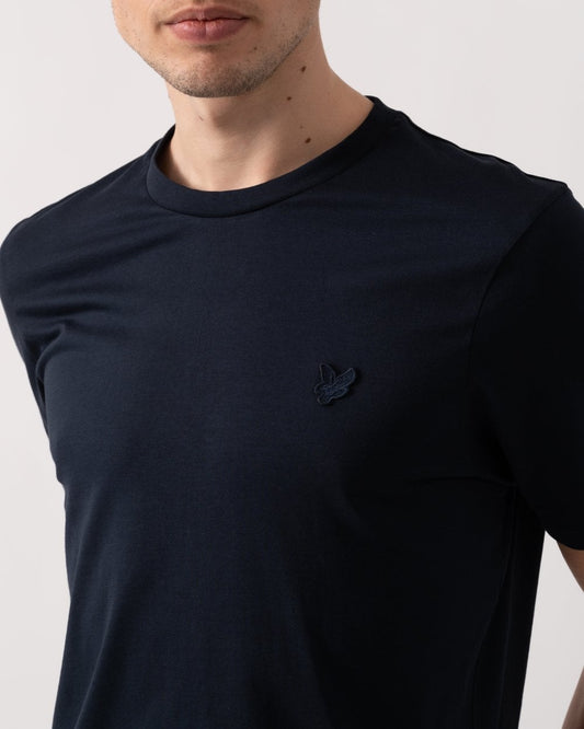 Lyle & Scott Tonal Eagle Superfine Cotton Mens T-Shirt - Z271 Dark Navy