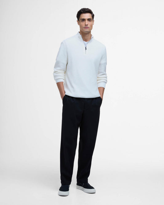 Barbour International Dune Mens Funnel Neck Jumper - Whisper White