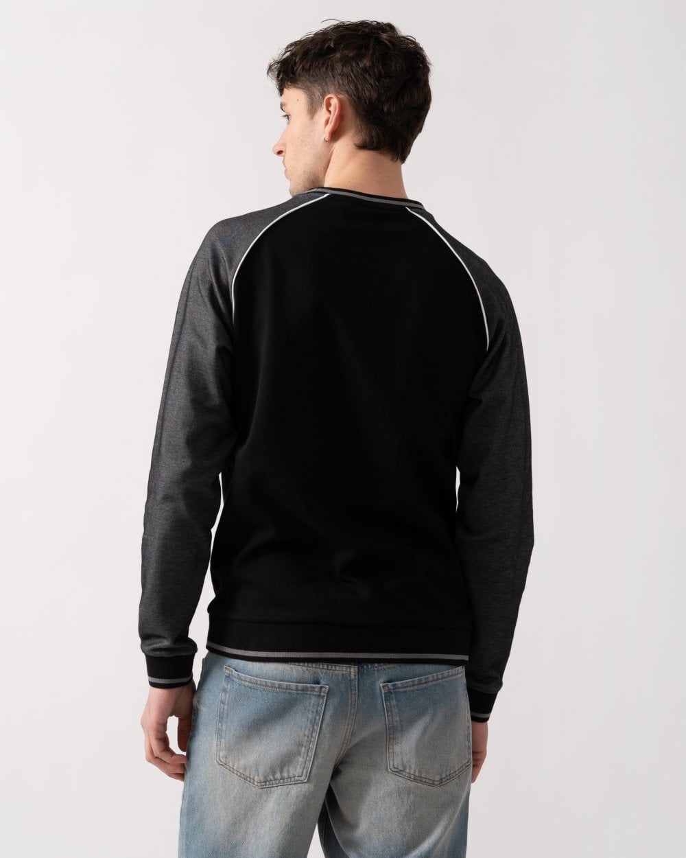 BOSS Orange BOSS Orange Mens Loungewear Tracksuit Sweatshirt With Contrast Piping 