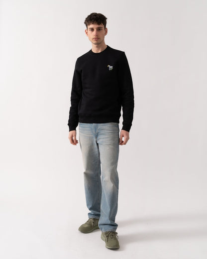 PS Paul Smith Mens Regular Fit Zebra Puff Sweatshirt - 79 Black