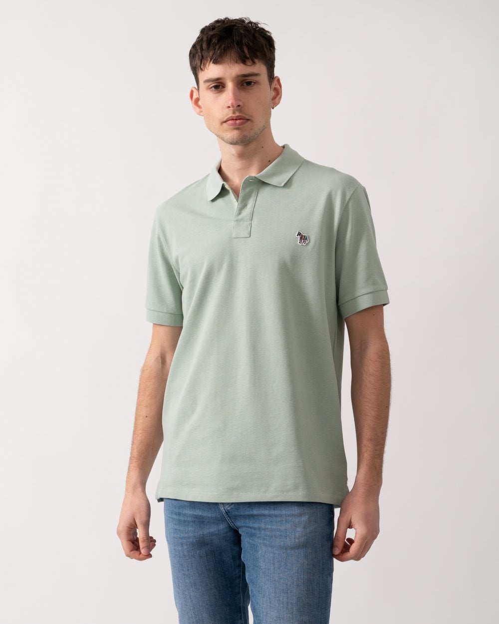 PS Paul Smith Mens Organic Cotton Zebra Polo Shirt