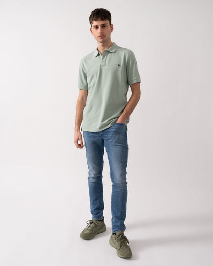 PS Paul Smith Mens Organic Cotton Zebra Polo Shirt - 30B Pastel Green