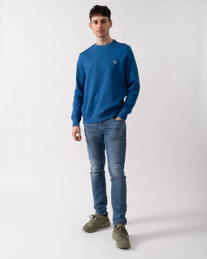 PS Paul Smith Mens Zebra Logo Organic Cotton Sweatshirt - 44F Petrol Blue