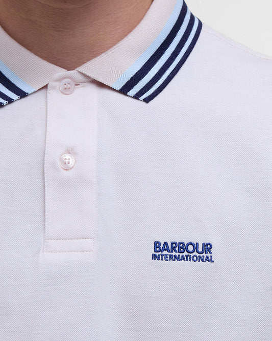 Barbour International Caleb Multi Mens Polo Shirt - Quartz Pink