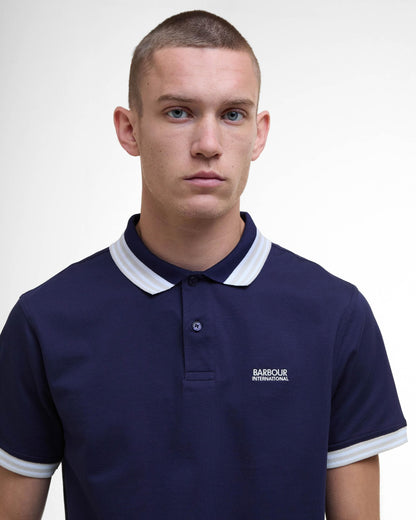 Barbour International Caleb Multi Mens Polo Shirt - Midnight Blue