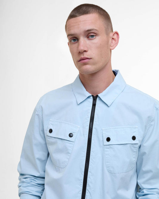 Barbour International Hayden Mens Overshirt - Ice Water