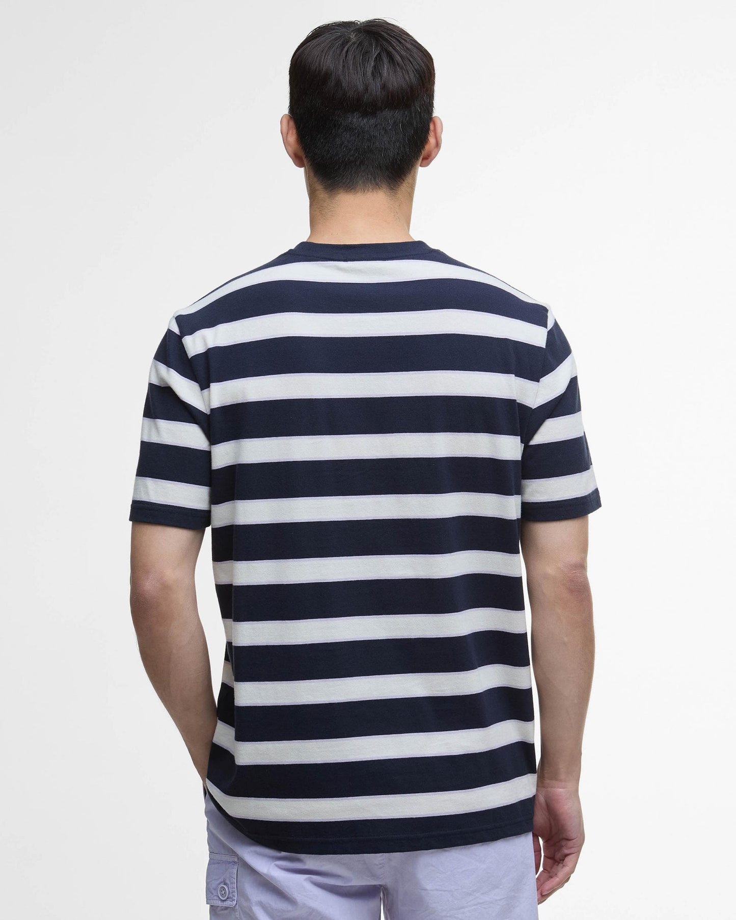 Barbour International Luca Stripe Mens T-Shirt - Navy