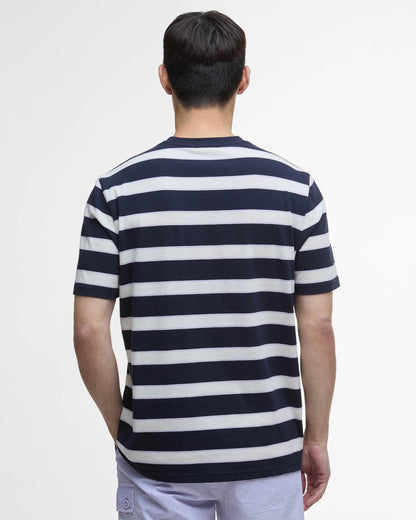 Barbour International Luca Stripe Mens T-Shirt - Navy