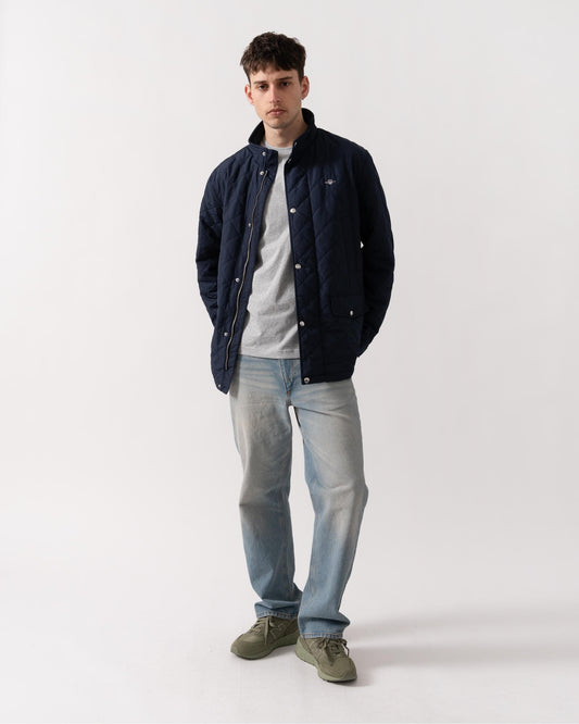 GANT Mens Quilted Windcheater Mid Jacket - 433 Evening Blue