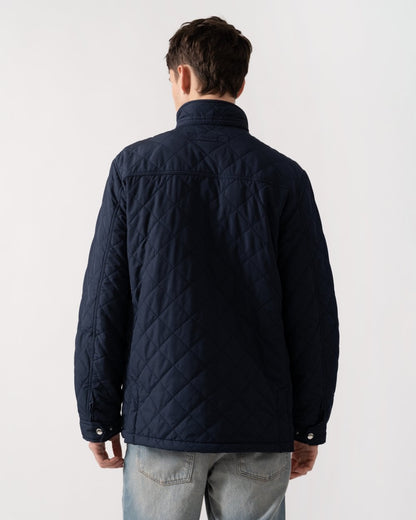 GANT Mens Quilted Windcheater Mid Jacket - 433 Evening Blue