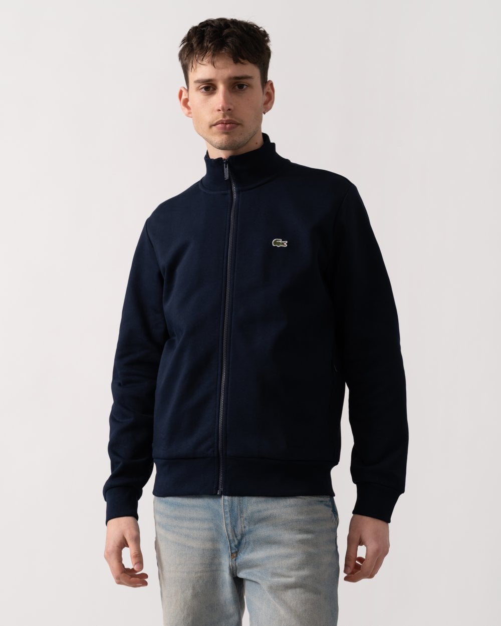 Lacoste Regular Fit Brushed Fleece Mens Zippered Sweatshirt