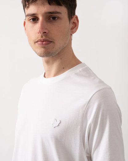 Lyle & Scott Tonal Eagle Superfine Cotton Mens T-Shirt - 626 White