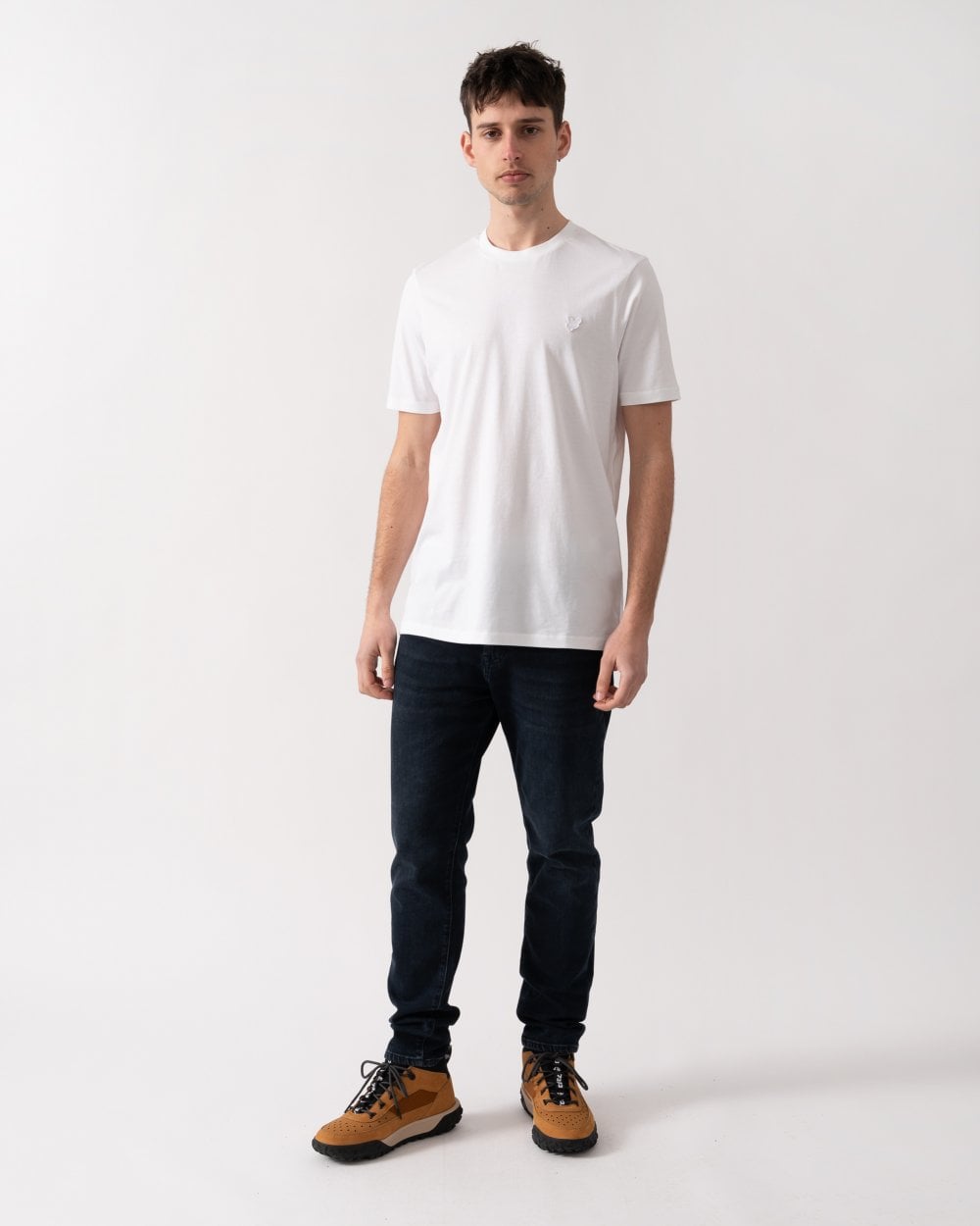 Lyle & Scott Tonal Eagle Superfine Cotton Mens T-Shirt - 626 White