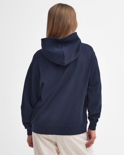 Barbour Northumberland Womens Hoodie - Navy/White