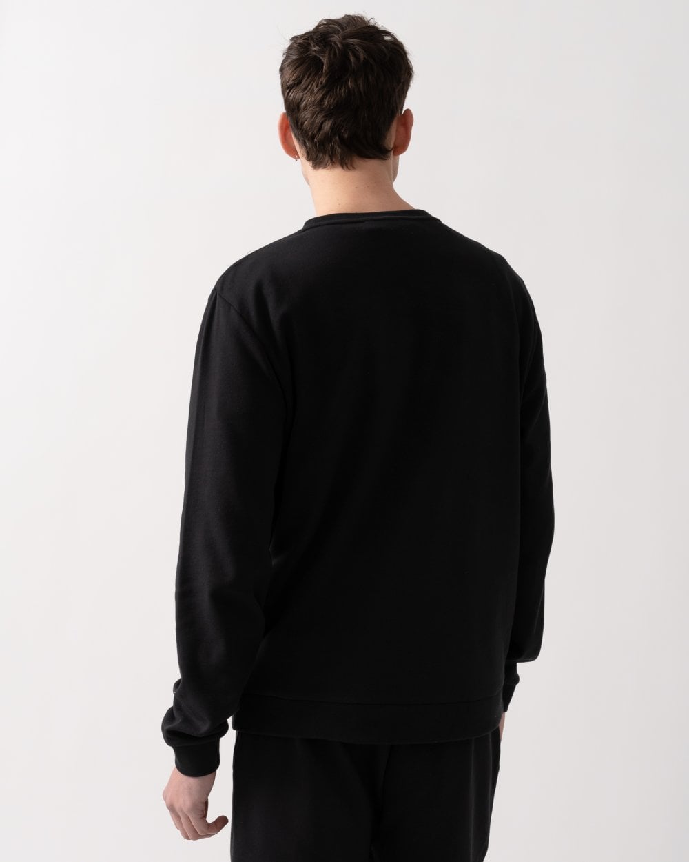 Tommy Hilfiger Cotton Mens Lounge Track Top - Black