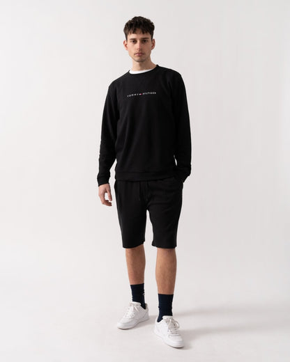 Tommy Hilfiger Cotton Mens Lounge Track Top - Black