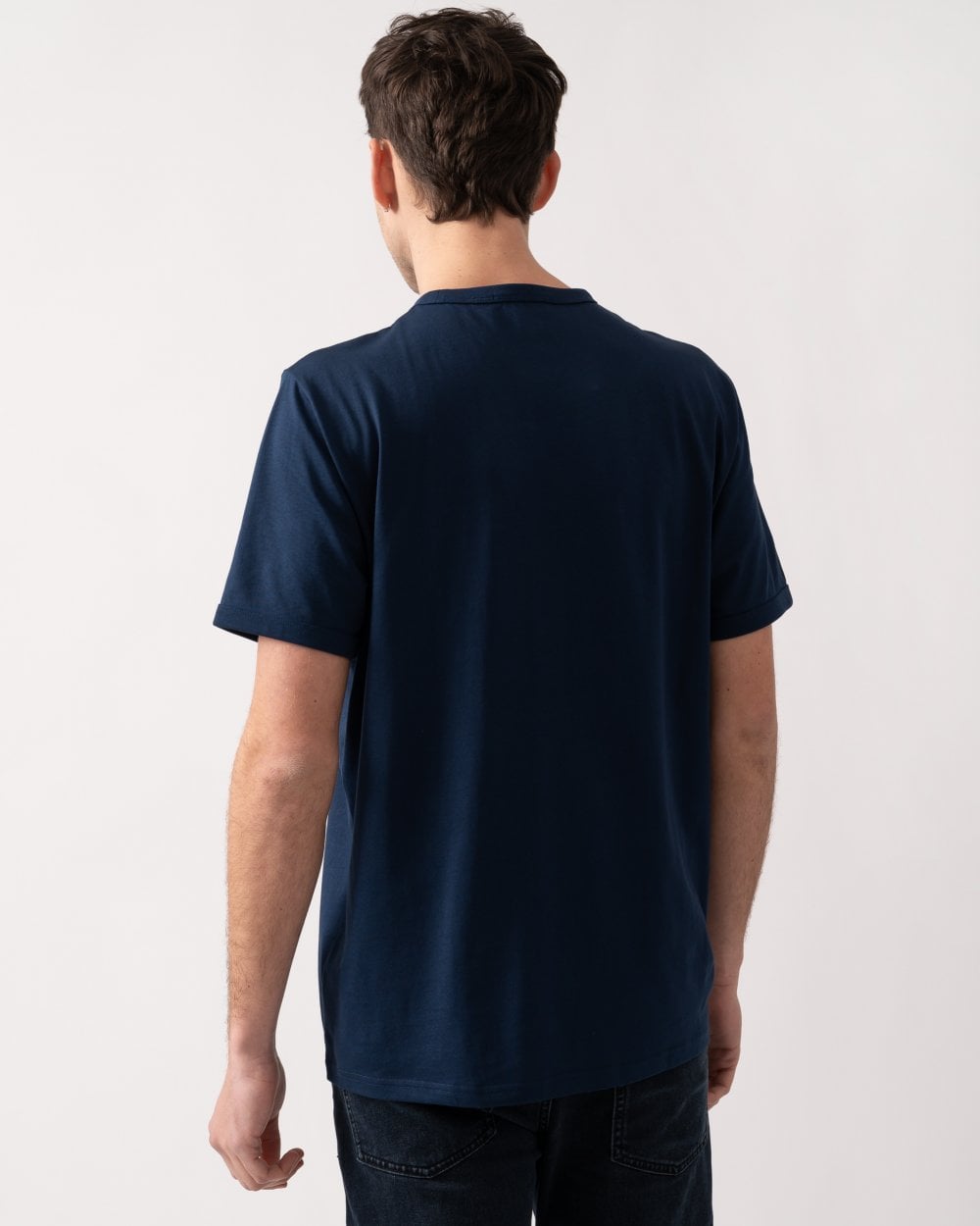Fred Perry Mens Ringer T-Shirt - Tennis Blue X86