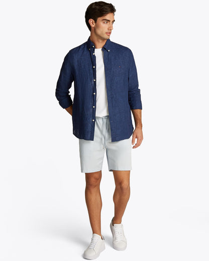 Tommy Hilfiger Pigment Dyed Solid Mens Shirt - Carbon Navy