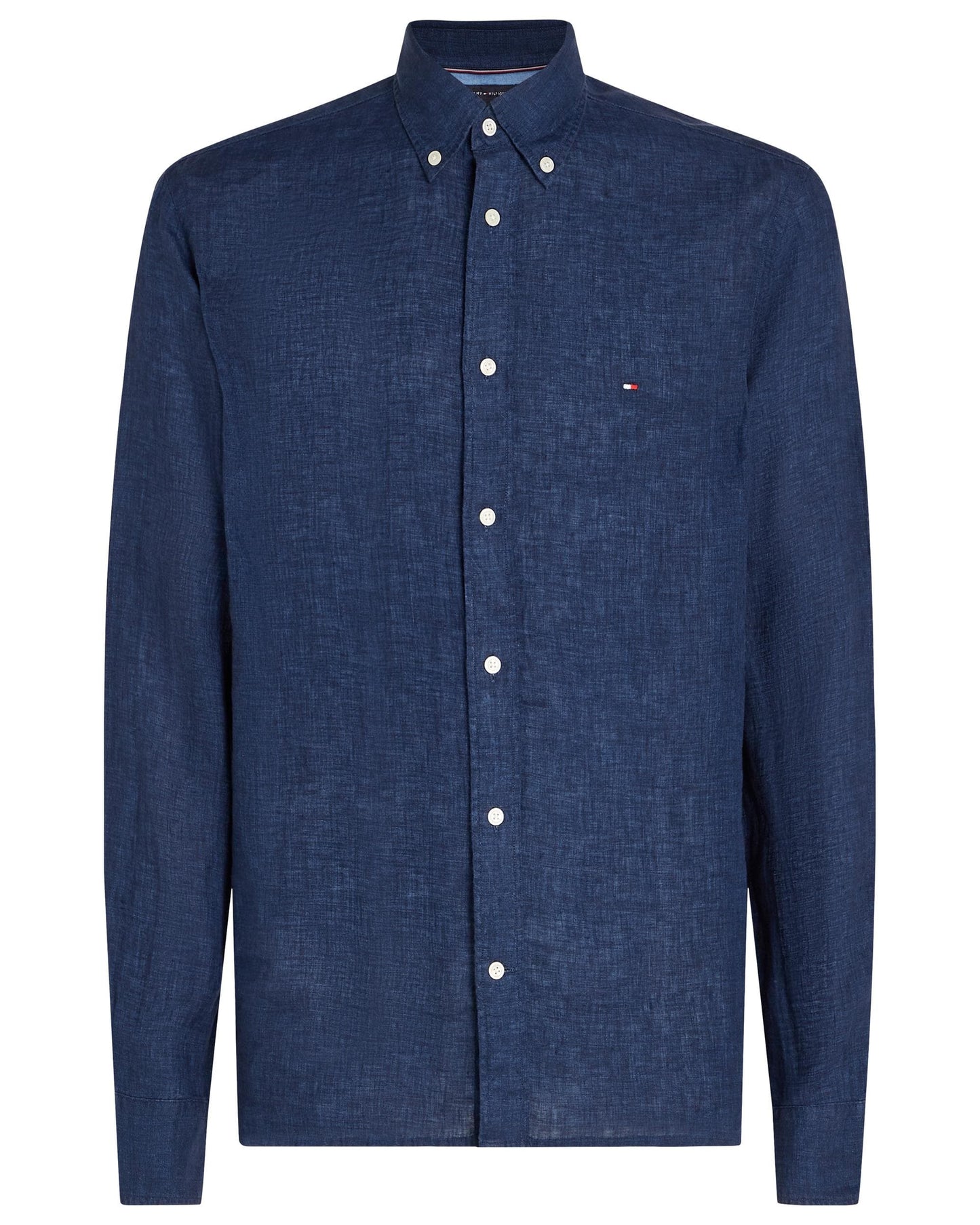Tommy Hilfiger Pigment Dyed Solid Mens Shirt - Carbon Navy