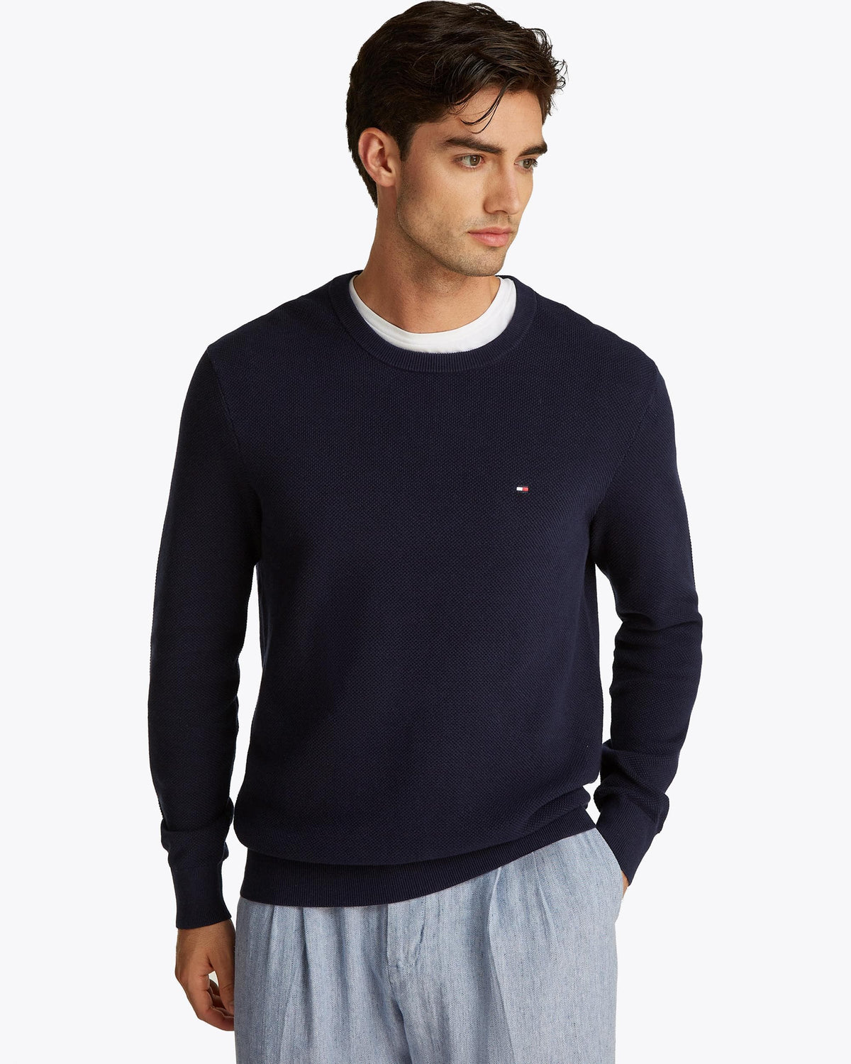 Tommy Hilfiger Tommy Hilfiger Essential Structure Crew Neck Mens Jumper