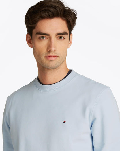 Tommy Hilfiger Essential Mens Terry Cotton Crew Neck - Breezy Blue