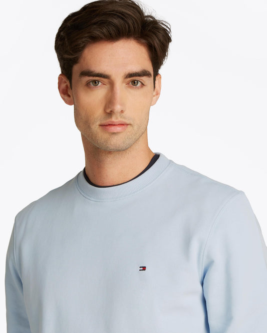 Tommy Hilfiger Essential Mens Terry Cotton Crew Neck - Breezy Blue