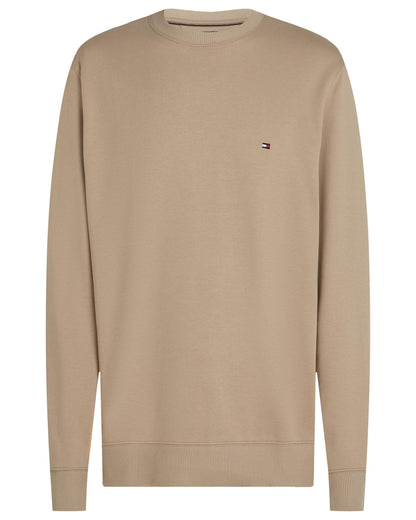 Tommy Hilfiger Essential Mens Terry Cotton Crew Neck - Sandalwood