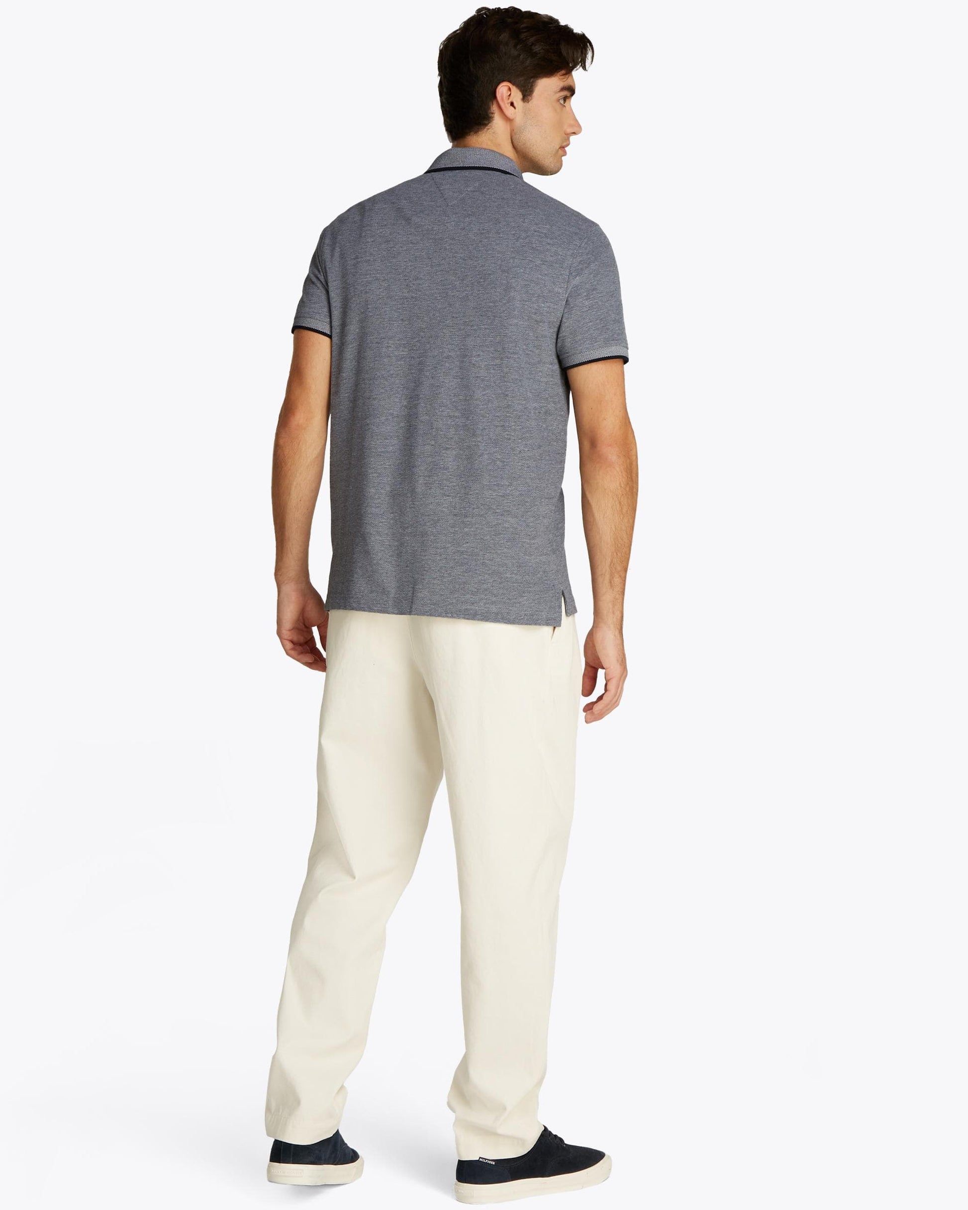 Tommy Hilfiger Tommy Hilfiger Oxford Two Tone Tipped Mens Polo