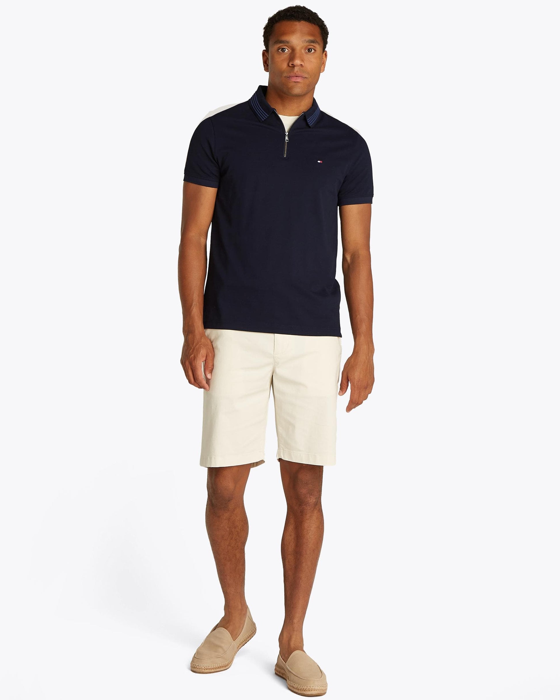 Tommy Hilfiger Tommy Hilfiger Mercerised Pique Zip Mens Polo
