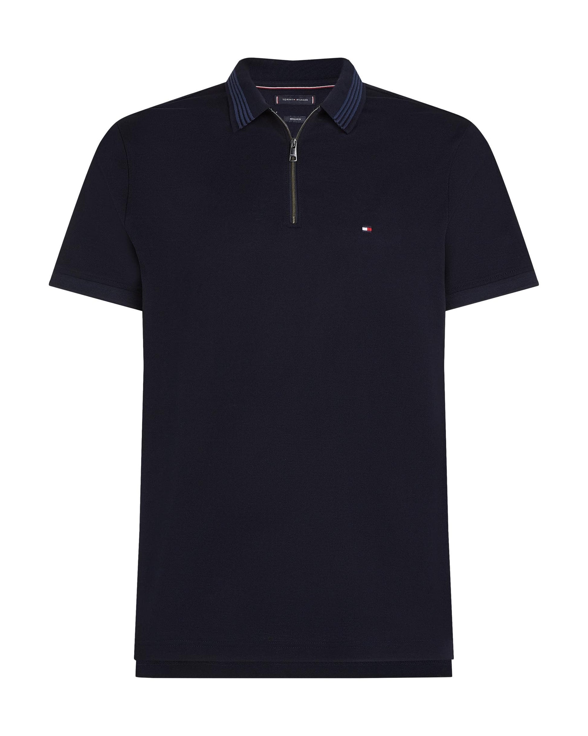 Tommy Hilfiger Tommy Hilfiger Mercerised Pique Zip Mens Polo