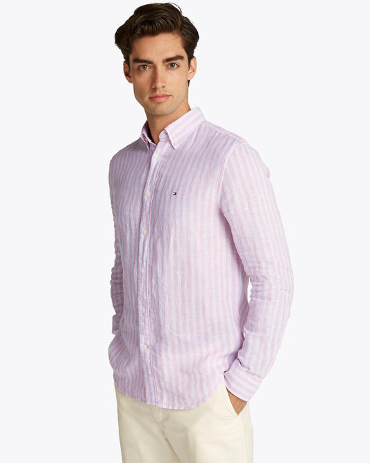 Tommy Hilfiger Tommy Hilfiger Lined Essential Long Sleeve Striped Mens Shirt