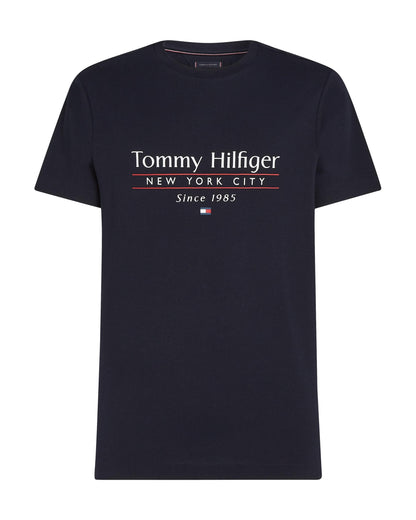 Tommy Hilfiger Center Stack Mens T Shirt - Desert Sky