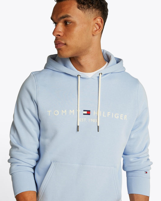 Tommy Hilfiger Tommy Logo Flex Fleece Hoodie - Breezy Blue