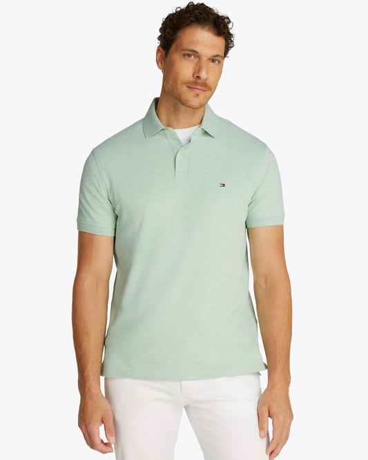 Tommy Hilfiger 1985 Regular Fit Mens Polo - Mint Gel Heather