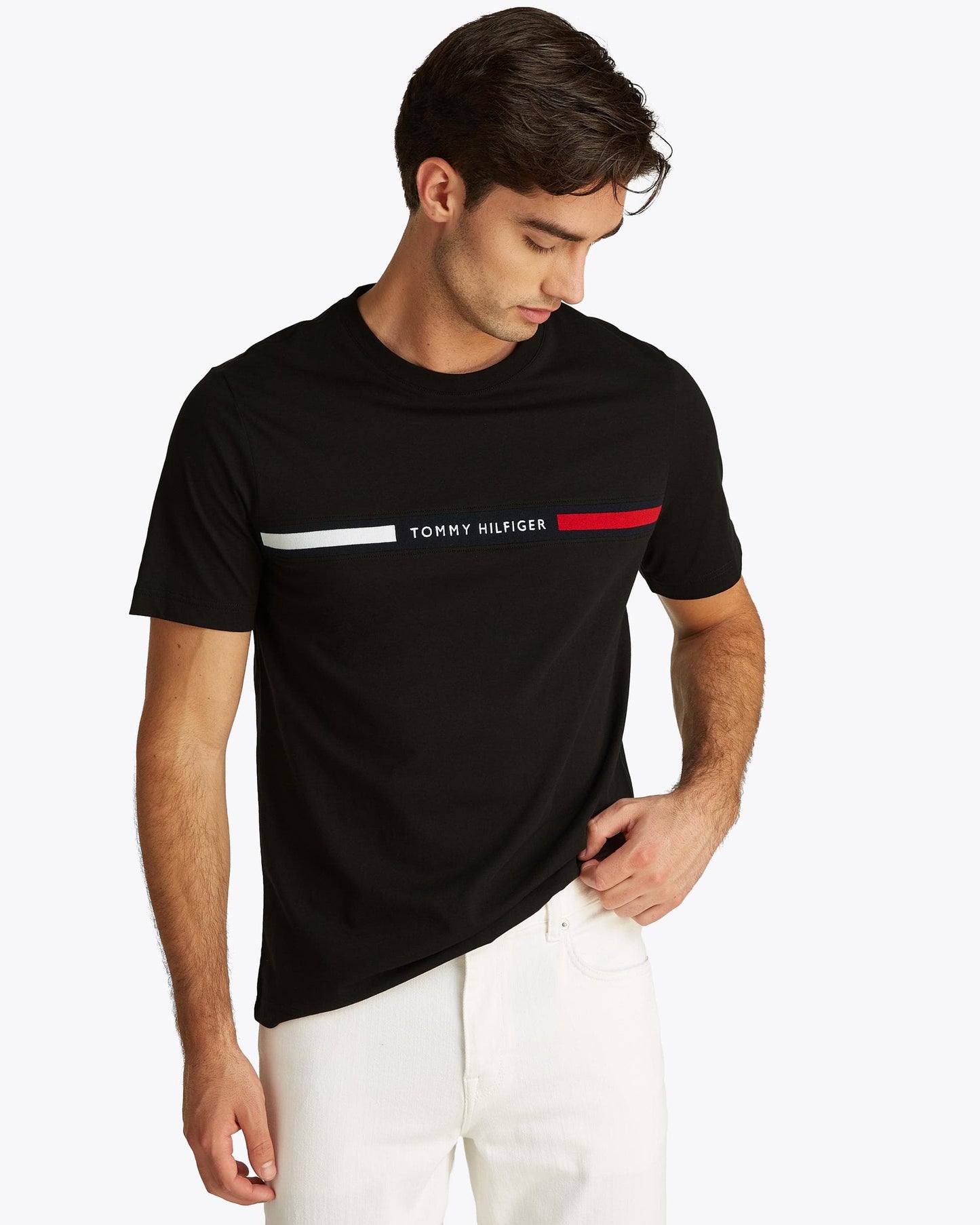 Tommy Hilfiger Hilfiger Chest Insert Mens T-Shirt - Black