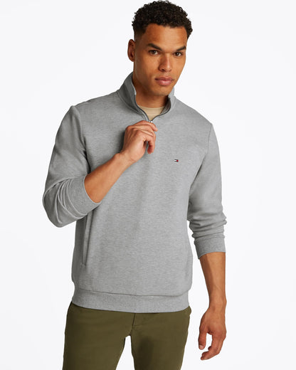 Tommy Hilfiger Essential Intechno Mens Half Zip Sweatshirt - Light Grey Heather