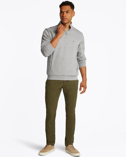 Tommy Hilfiger Essential Intechno Mens Half Zip Sweatshirt - Light Grey Heather