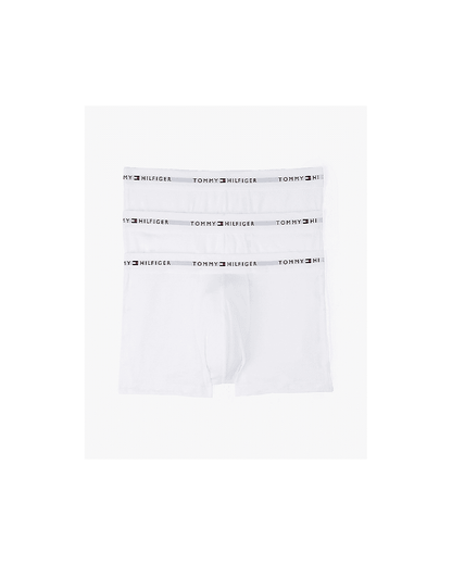 Tommy Hilfiger 3 Pack Mens Contrast Trunks - White/White/White