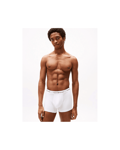 Tommy Hilfiger 3 Pack Mens Contrast Trunks - White/White/White