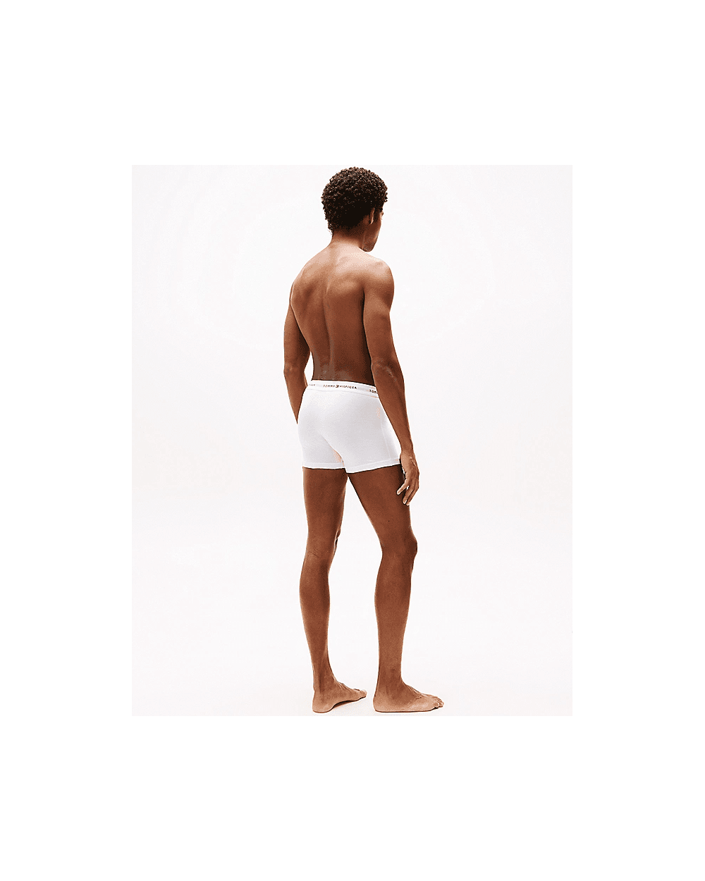 Tommy Hilfiger 3 Pack Mens Contrast Trunks - White/White/White