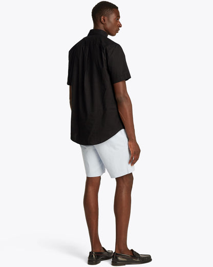 Tommy Hilfiger Flex Poplin Solid Short Sleeve Mens Shirt - Black