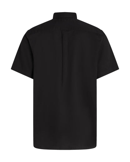 Tommy Hilfiger Flex Poplin Solid Short Sleeve Mens Shirt - Black